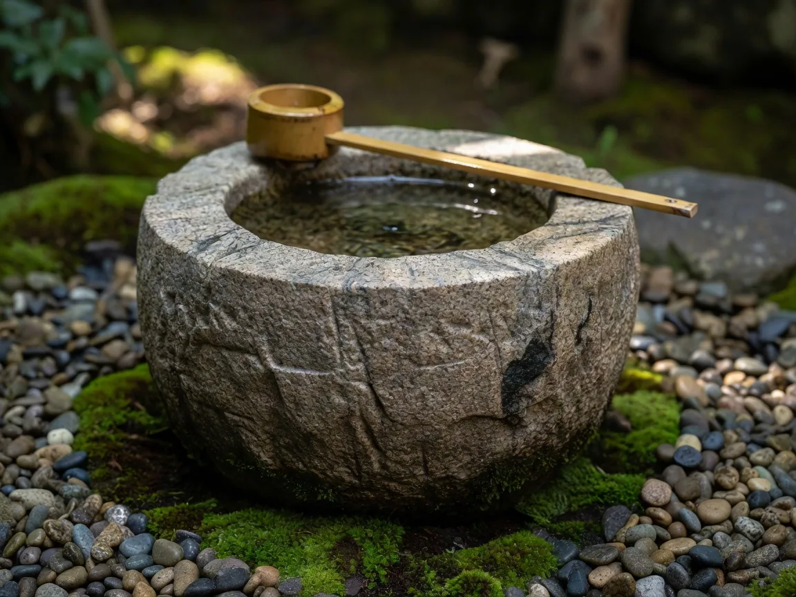 蹲踞を手掛ける石工の技